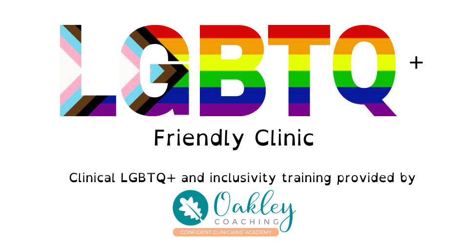 LGBTQ+ friendly clinic accreditation awarded by Oakley coaching
