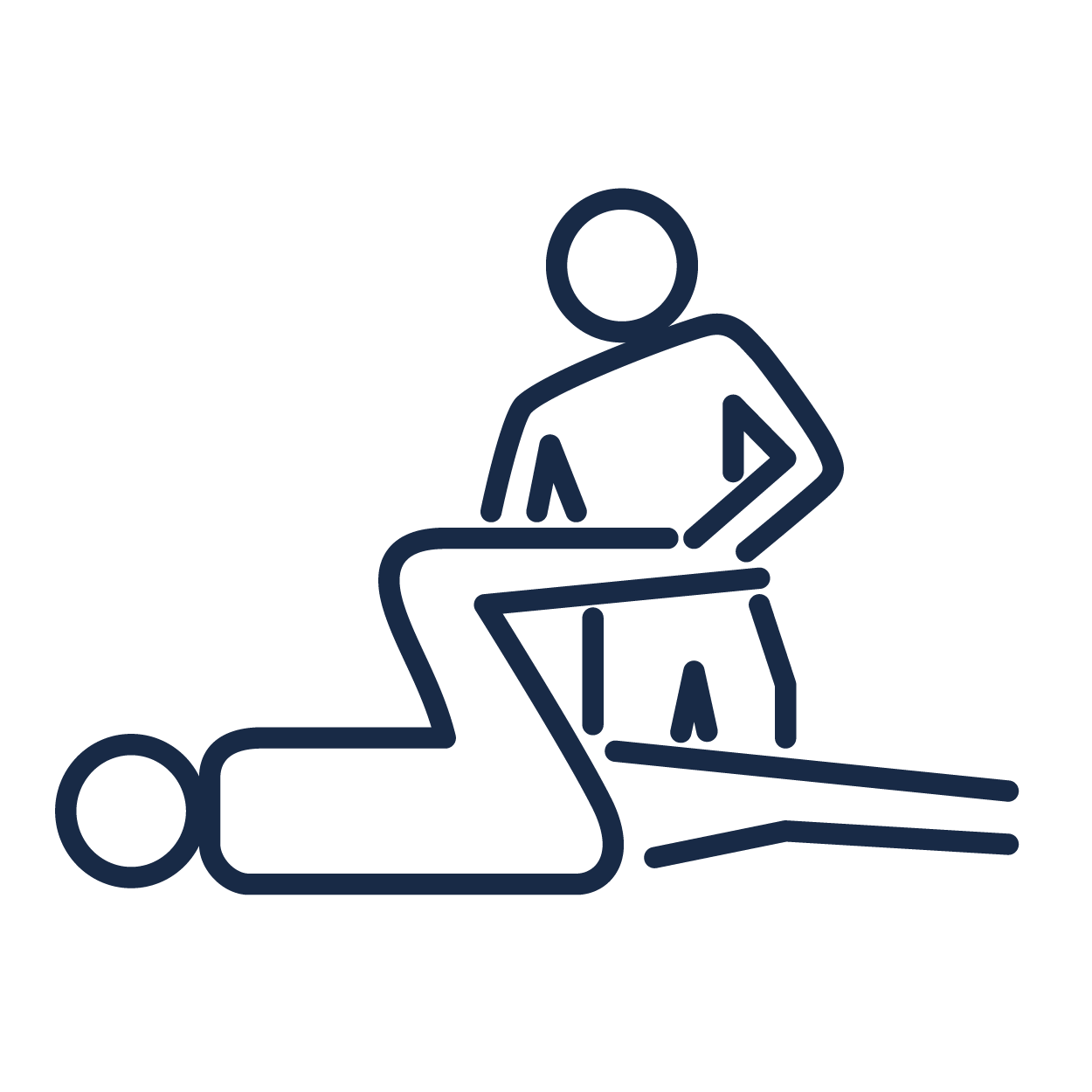 icon showing chiropractic patient and clinician