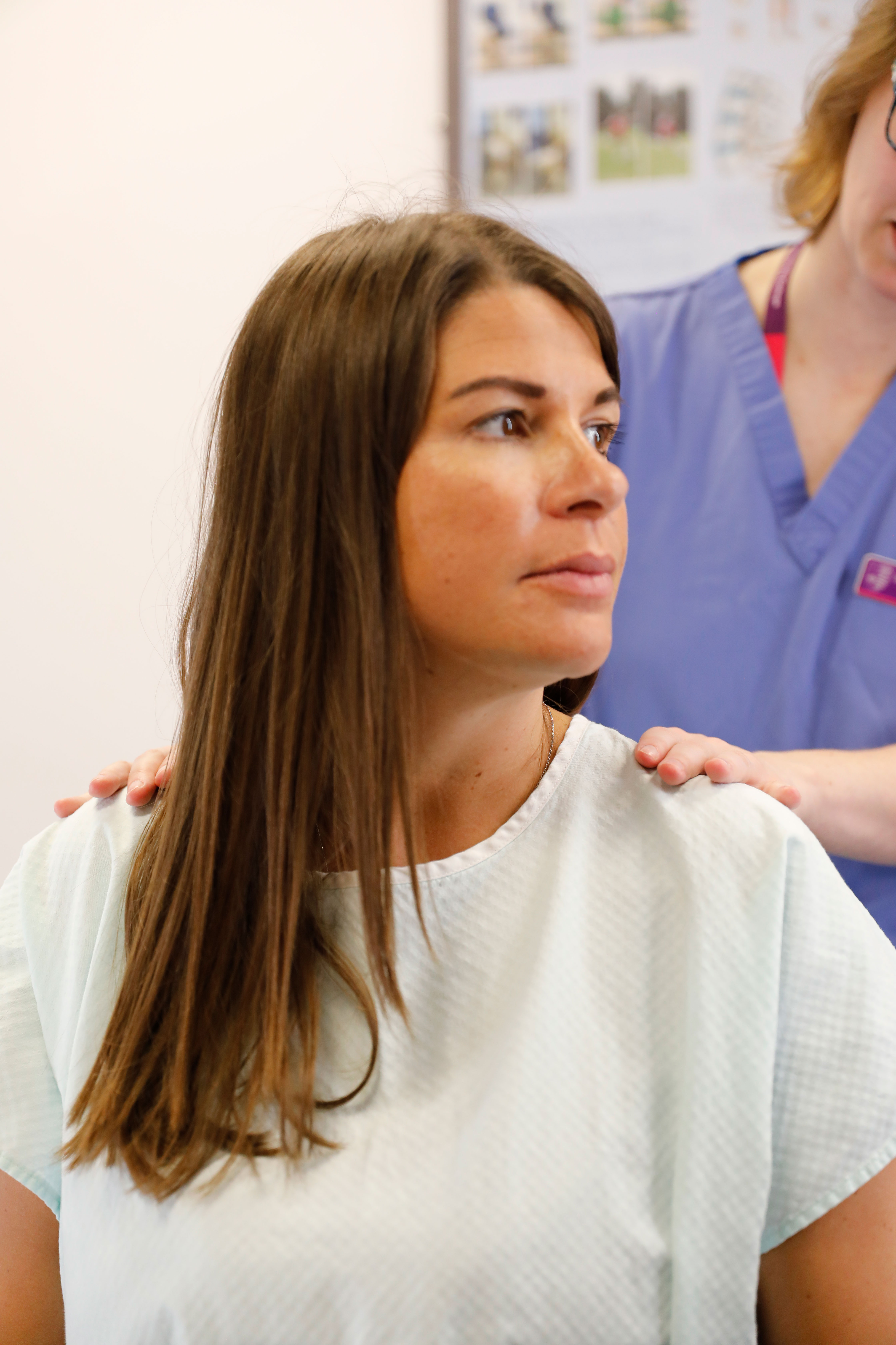 female chiropractic patient
