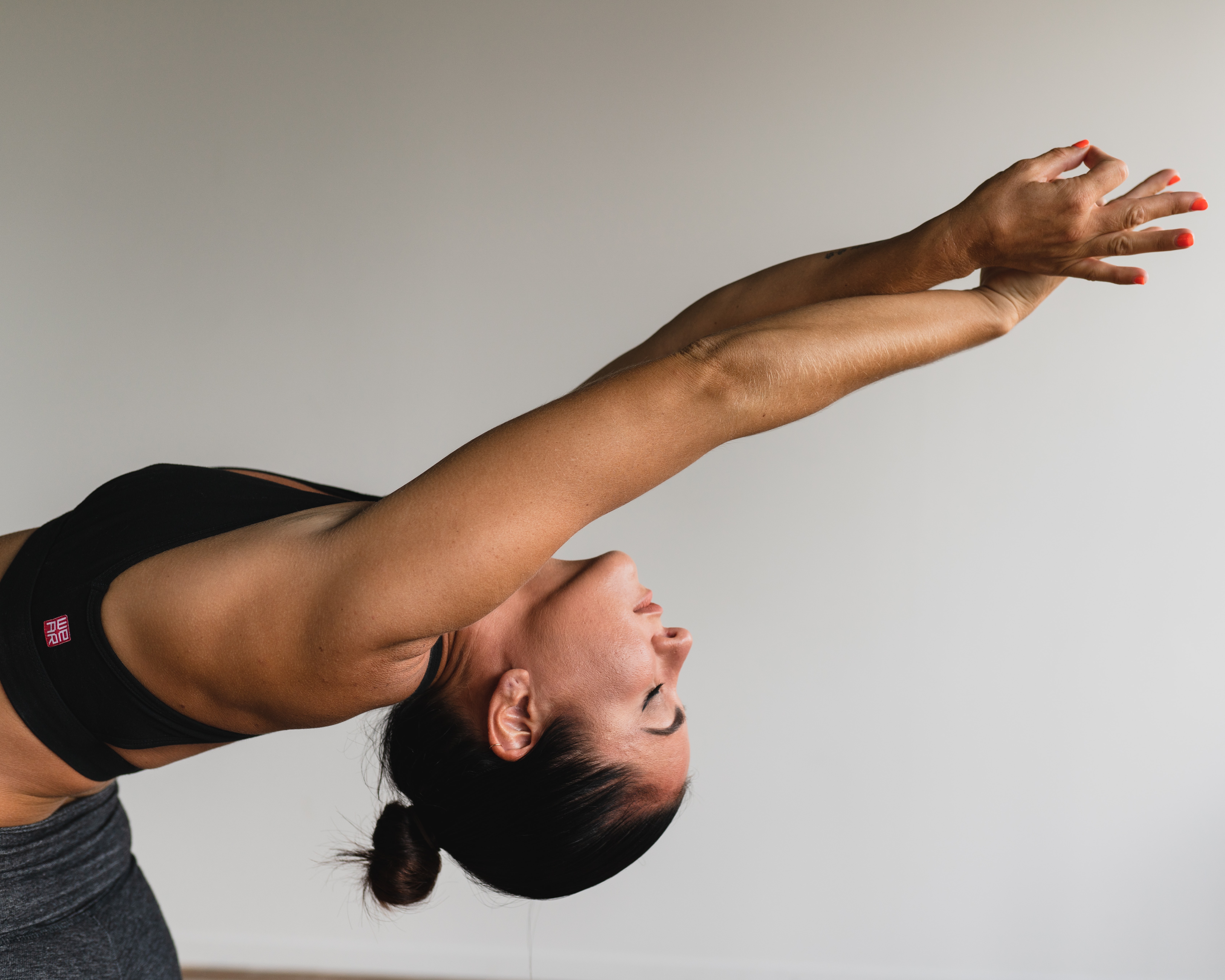 woman performing a stretch
